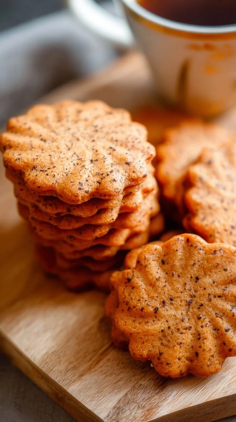 Thai Tea Shortbread Cookies