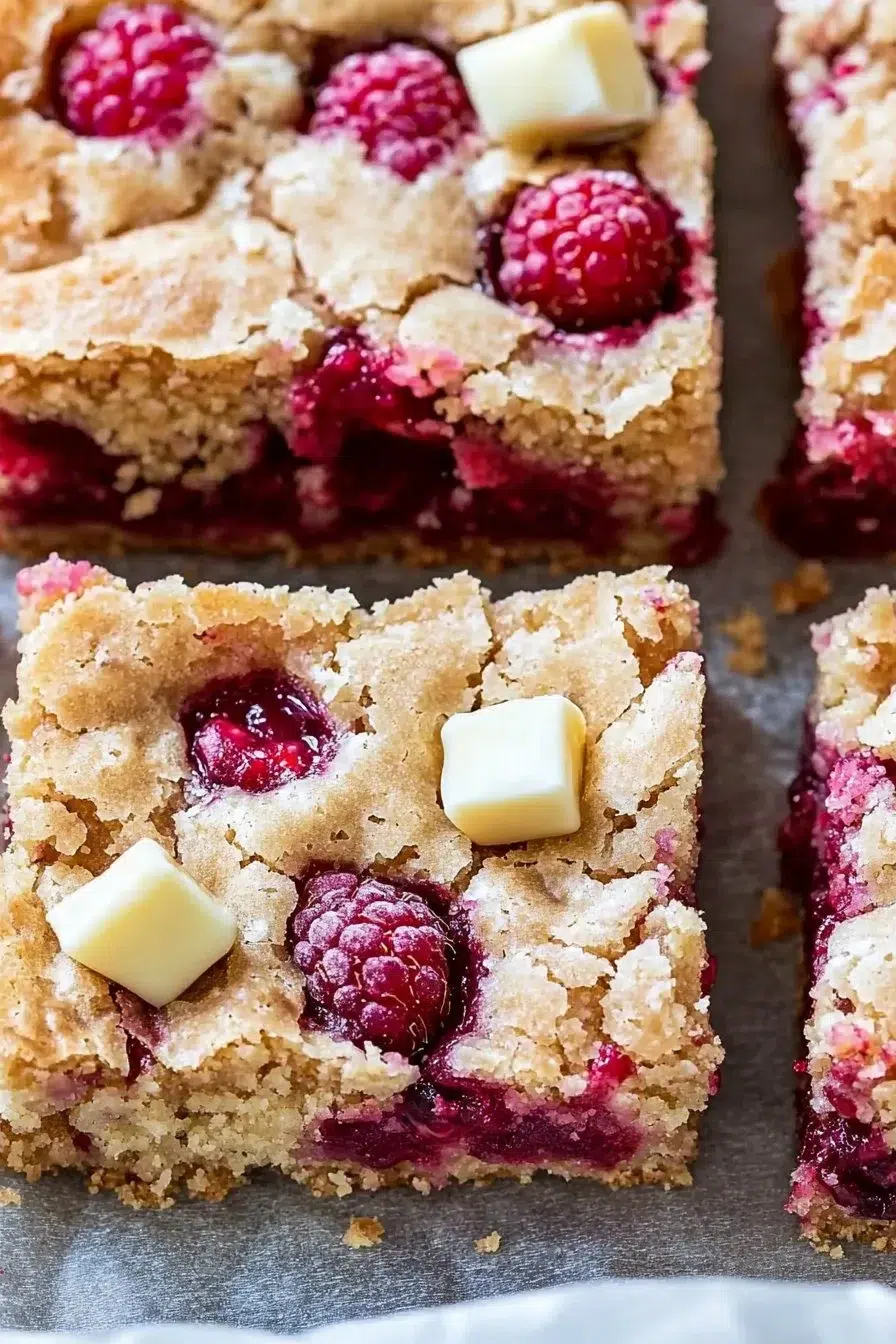 White Chocolate Raspberry Blondies